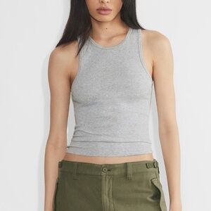 Aritzia  Homestretch Crew Tank Heather Chrome